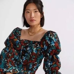 Anthropologie Porridge Red Poplin Blouse